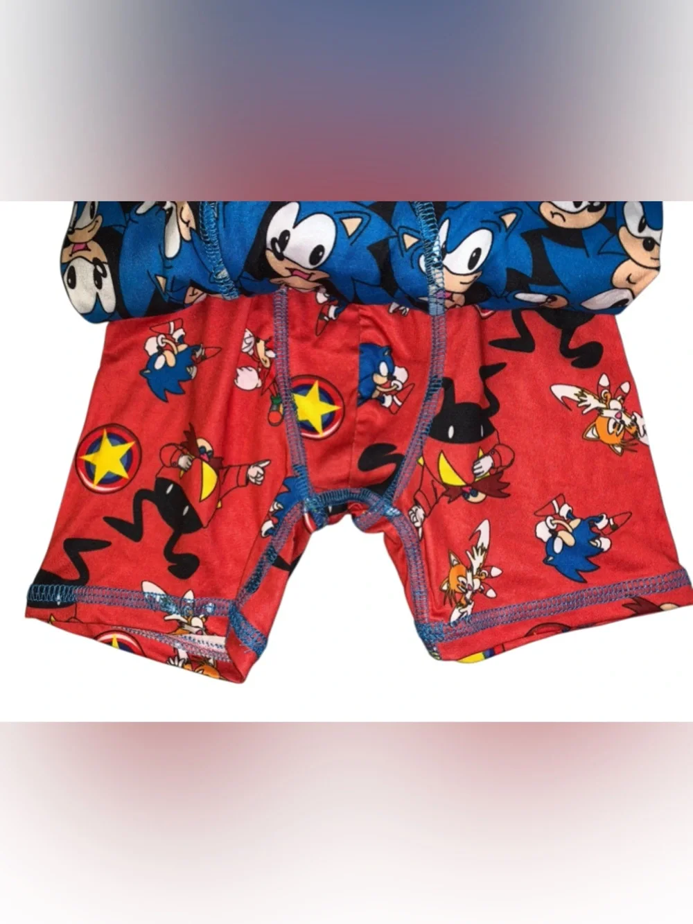 -NWT-SEGA Classic Sonic the Hedgehog Print Boys Athletic Boxer Briefs 4 Pk Sz 4